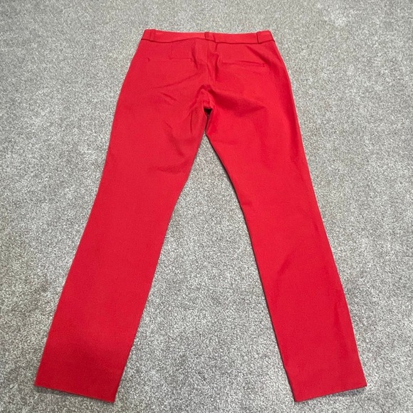 Banana Republic womens sloan chino pants sz 2 mid rise red business casual work - Picture 3 of 12
